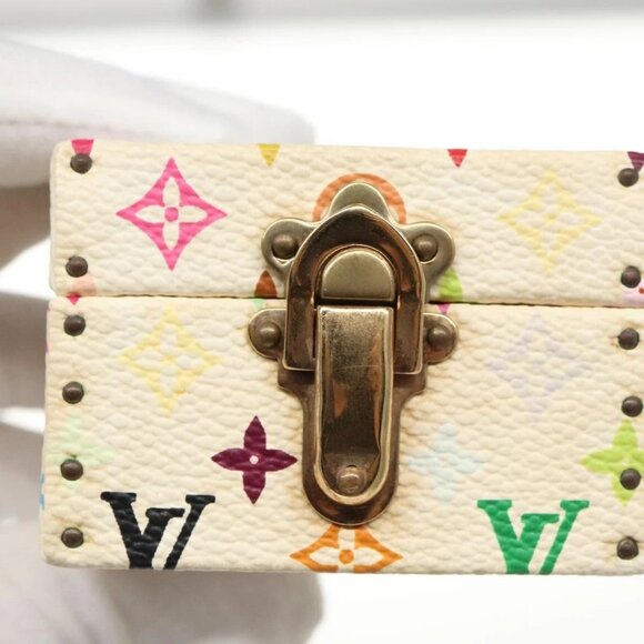 LOUIS VUITTON Monogram Multicolor Jewelry Box White LV Auth 96899A - Picture 9 of 16